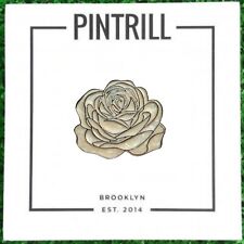 ⚡RARE⚡ PINTRILL Glittered White Rose Pin *BRAND NEW* 2016 LIMITED EDITION 🌹 picture