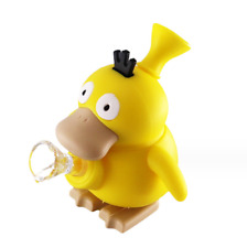 Silicone Pokemon Psyduck Yellow Duck Hand Pipe Water Pipe Mini Bong Perfect Gift picture