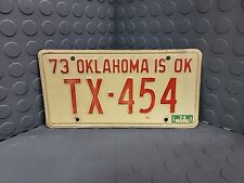 1973 1974 OKLAHOMA IS OK LICENSE PLATE TX 454  CHEVY DODGE FORD KS VINTAGE 73 74 picture