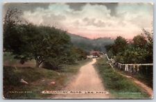 Postcard A Country Road, Hand Colored, Lee, Massachusetts Posted ca 1909 picture
