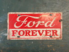 Ford Forever Booster License Plate Steel Racing Muscle Car Truck Mustang Sign picture