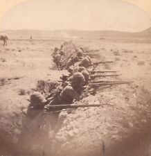 1900 Boer War South Africa Soldiers In Trenches Orange River Stereoview picture
