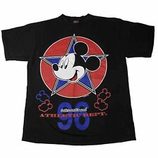 Vintage 90s Disney Mickey Unlimited T Shirt Black Made in USA One Size Fits All picture