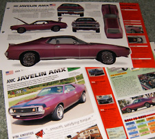 1971-74 AMC JAVELIN AMX SPECS INFO ORIGINAL POSTER BROCHURE 70 71 72 73 74 picture