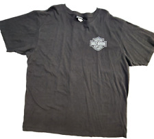 Harley Davidson Short Sleeve T-shirt Classic Logo Black Mens Size 2 XLT picture