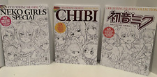 3PC LOT COLOURING HEAVEN MAGAZINE Neko Girls, Chibi, Hatsune Miku Special ISSUE picture