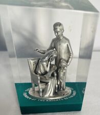Knights of Columbus Father Michael McGivney Pewter Figurine Lucite Paperweight picture