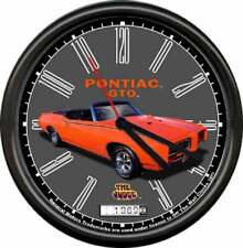 Licensed 1969 Pontiac GTO The Judge Orange Convertible General Motors Wall Clock picture