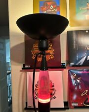 VTG LAVA Lite￼ Post Modern  Lamp 70” Floor Torchiere Black Red Wax 3 Way Uplight picture