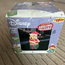 Super Rare 2004 Gemmy Christmas Disney Winnie The Pooh Inflatable 4-Feet Tall picture