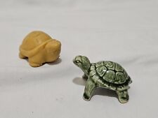 2 Vintage Bookshelf Turtles Tortoises Figurines ~ 1