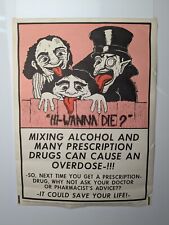 Vtg 70's Anti-Drug Do It Now Foundation Poster Alcohol Dan Clyne 12.5