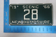 1966 66 NEW HAMPSHIRE NH LICENSE PLATE #28 LOW NUMBER TWO 2 DIGIT TAG picture