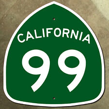 California state route 99 Sacramento Fresno highway marker 1964 road sign 18
