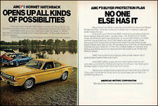1973 AMC Hornet Hatchback Car rural lakeside view retro photo print ad  S42 picture