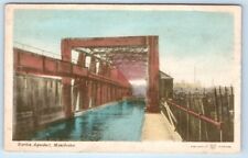 Hand Tinted Barton Aqueduct MANCHESTER UK Postcard picture