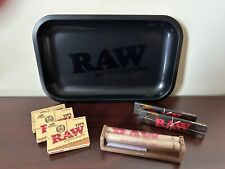 RAW Matte Black Tray, 2 KS Slim Black Papers, 3 Pre Rolled Tips, 110 Roller picture