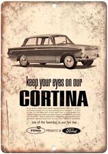 Ford Cortina English Line Vintage Ad Reproduction Metal Sign A30 picture