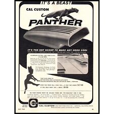 1968 Cal Custom Black Panther Hood Scoop Vintage Print Ad Wall Art picture