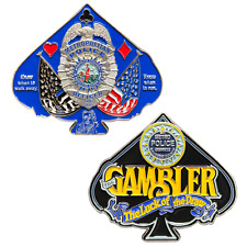 GL14-004 Metro Nashville Police Challenge Coin The Gambler Thin Blue Line picture