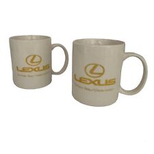 Lexus Coffee Tea 2 Mugs Ceramic White With Gold Logo Tampa Bay Clearwater FL picture