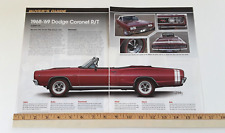 1968 - 1969 DODGE CORONET R/T ORIGINAL 2010 ARTICLE picture