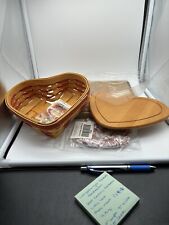 Vintage 1999 Longaberger Sweet Heart Love Letter Basket With Red Fabric & Tray picture