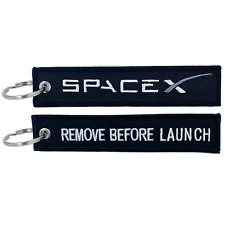 CL4-06 BLACK SpaceX REMOVE BEFORE LAUNCH Luggage Tag zipper pull keychain Space picture