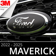 2022-2025 Ford Maverick Logo Emblem Insert Overlay Decals MATTE BLACK (Set of 2) picture