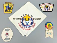 Vintage PA Lancaster County Council Boy Scouts Patch Pin Ribbon Expo 1969 / 72 picture
