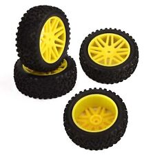 HOBBYPOWER 4pcs Wheel Rim & Rubber Tire (Front & Rear) For RC 1/10 Of... picture