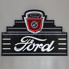 ART DECO MARQUEE FORD LED FLEX-NEON SIGN IN STEEL CAN picture
