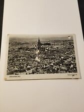 Vintage black & white Postcard Strassburg Gesamtansicht   City birds Eye view picture