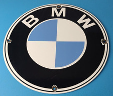 Vintage BMW Automobiles Porcelain International Garage Shop Gas Pump Plate Sign picture