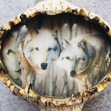 Bradford Editions Spirits of the Forest RARE VISION Wolf Ornament 2001 picture