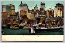 Vintage Postcard  River Front Scene, New York City, New York  1907 picture