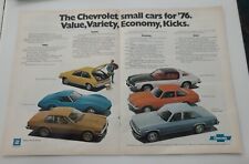 1976 Chevrolet Chevette Camaro Vega Impala Caprice Monte Carlo 6-Page print Ad picture