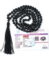 Natural Crystal Black Obsidian mala Natural Crystal Stone 6 mm 108 Beads picture