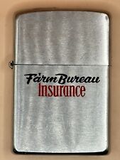 Vintage 1971 Farm Bureau Insurance Chrome Zippo Lighter picture