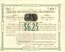 Golden Era Mining and Milling Co. - $6.25 Mortgage Bond - Mining Bonds picture