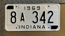 1969 Indiana license plate 8A 342 YOM DMV Carroll County Ford Chevy Dodge 10695 picture