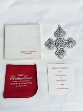 Reed & Barton Sterling Silver 1971 Christmas Cross Ornament- All Original  picture