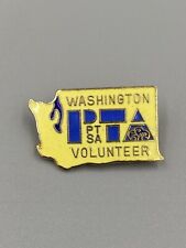 Vintage Washington PTSA State PTA Volunteer Enamel Lapel Pin picture