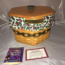 Longaberger 1997 Holiday Christmas Hostess Snowflake Basket Liner Protector picture