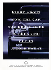 1995 Mercedes Benz - cold sweat - Classic Car Advertisement Print Ad J72 picture
