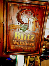 Vtg Blitz Weinhard Beer Sign 1856 Keg and Stein Large 28
