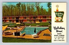 Ocala FL-Florida, Holiday Inn South Advertising, Vintage Souvenir Postcard picture