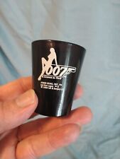 VINTAGE 1999 BLACK GLASS SHOT GLASS JAMES BOND 007 A LICENSE TO THRILL picture