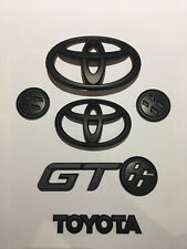 OEM Style Matte Black Front Rear Emblem Badge Full Set for Toyota 86 2017 ~ 2020 picture