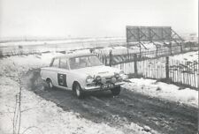 FORD CORTINA MK 1 RALLY CAR IN SNOW 1960s B/W PHOTOGRAPH picture
